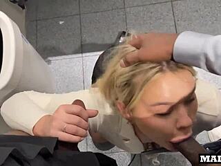 English Manager Fucked in Toilets and Elevator at Work