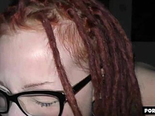 I love how my redhead goth girlfriend jezzi cat sucks my monster cock and swallows every drop.