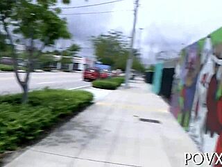 Chrissy saunders engages in rough fucking, blowjob, and hardcore sex with small tits in pov.