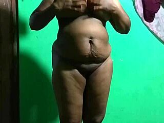 She says, 'This cucumber feels amazing inside me' while the wife fingers her aunt's big tits at home