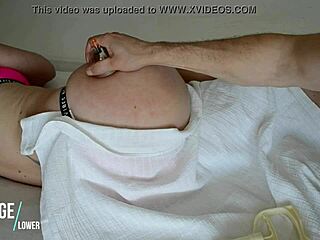 Get ready for an intense vacuum massage on this european amateur babe's big sexy ass!