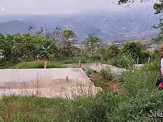 A BBC Spies on Big Ass Fitness Latina Milf During Her Run