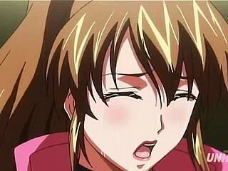 wow, hentai milf takes rough double penetration with big tits 😲