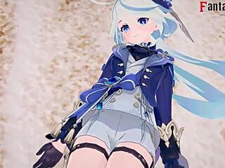 Furina gets wild banging on the beach in Genshin Impact full scene.