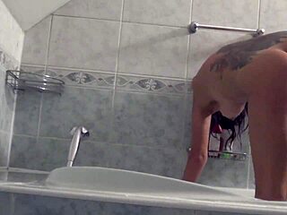 sexy babe camilla moon masturbates her pussy in the bathroom on hidden cam