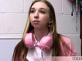 Teen streamer caught shoplifting faces pussy destruction