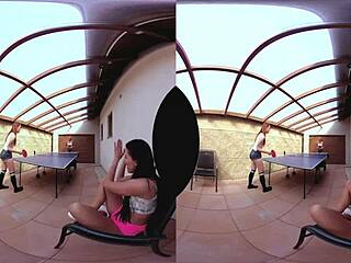 Three Amazing Table Tennis Pussies