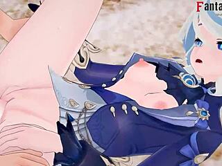 Furina gets wild banging on the beach in Genshin Impact full scene.