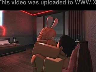 Pounding the fuck out of my bunny slut in roblox porn! 😈