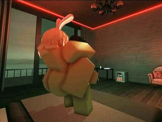 Pounding the fuck out of my bunny slut in roblox porn! 😈