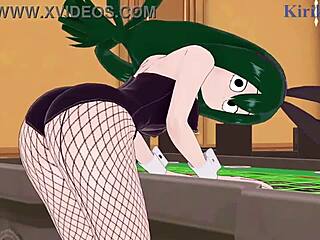 Nejire Hado, Tsuyu Asui, Izuku Midoriya in Bunny Girl Outfits Have Wild Sex - My Hero Academia Hentai.