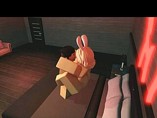 Pounding the fuck out of my bunny slut in roblox porn! 😈