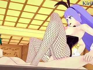 Nejire Hado、Tsuyu Asui、Izuku Midoriya兔女郎装狂野群交我的英雄学院本子