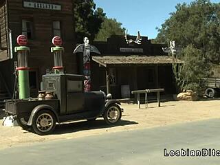 Two beautiful teens relax in a motel room with light kissing.