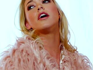 brunette pop star scissoring with blonde in lingerie