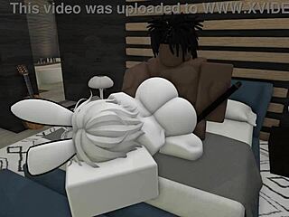 Femboy bunny goes wild on big cock