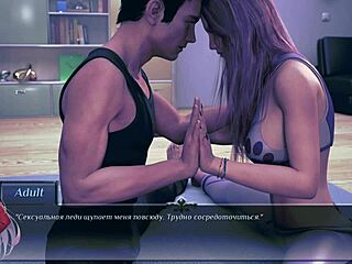 Erotic yoga game with the DeLuca family