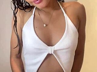 Cute 18 Year Old Records Naked in Bathroom