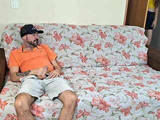 wife shows off to husband's friend beside him leading to hardcore doggystyle