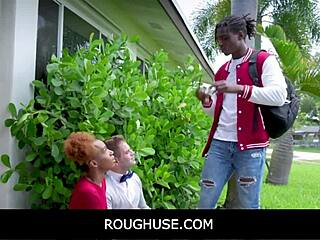 black teen stepsister in rough fantasy with james cameron and nicky rebel