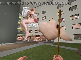 giant futanari milf with big tits plays bizarre adult game in hotel