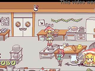 futanari di funghi futa hentai game ep 2 cumming on customers tits