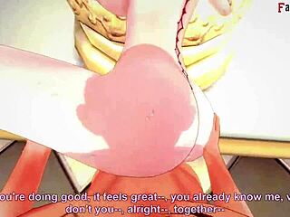 Arlecchino from Genshin Impact gets naked and fucked in POV hentai with ahegao