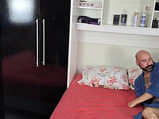 Prank with Blindfolded Wife Hiding Friend in Closet During Surprise