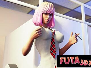 Big Dicked Redhead Futa Face Fucks and Titty Fucks Hot Babe Intensely