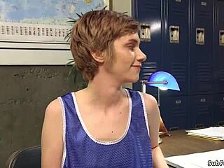 Basketball Team Double Penetrates Bound Journalist Hard