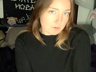 Wow! Watch her suck that dildo and play with her wet pussy!