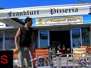 Wild Foursome with Shaved Pussy Action on Beach