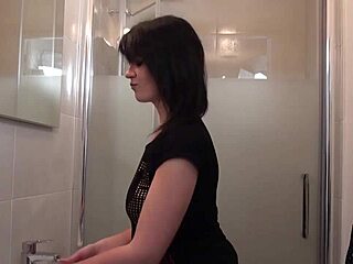 Brunette woman sells her ass for rent through assfucking and blowjobs