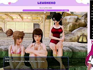 vtuber lewdneko moans through harem hotel game in part 20