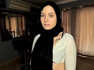 Tattooed Muslim Gets Creampie After Sucking Cock And Pussy Pounding