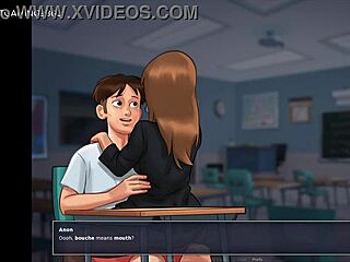 busty anime teacher banged hard in classroom