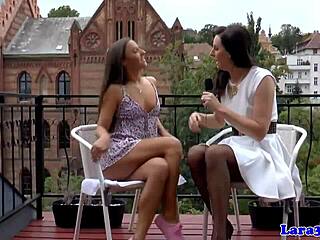 British Milf Devours Lesbian Babe's Pussy with Passion!