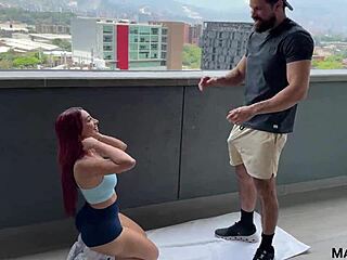 Redhead with a big butt gets fucked in different positions