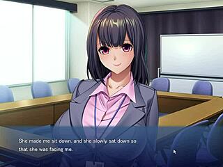 Do you feel the passion when having sex with your colleague in this hentai game part 1