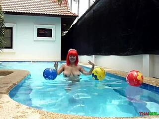 i’m amazed by the huge natural boobies on this playful thai babe on the sofa!