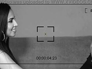 behind the scenes with brunette pornstar slut getting assfucked in anal and facial cumshot backstage 😈