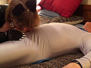 Catgranny Sucking Batman's Cock