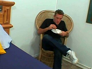 Blonde hottie rides reverse cowgirl in heels, then doggystyle and missionary with boyfriend watching