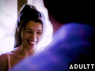 In the woods, a black-haired lesbian gets fingered by her friends