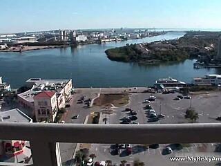 Two Pretty Honeys Strip Naked In Public