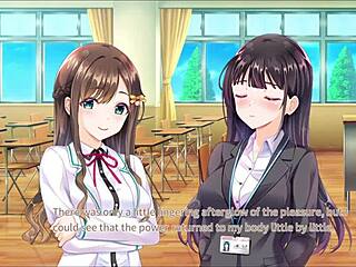 Bold Bathroom Kiss Turns Intense in Lesbian Hentai Game