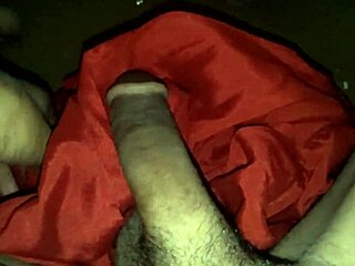 horny indian bisexual shemale strokes big cock in red silk satin.