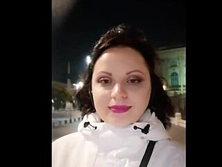 leather catsuit teasing in pantyhose and miniskirt femdom