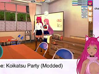 Vtuber Lewdneko Fucks Big Tits in Public Outdoor Creampie Party