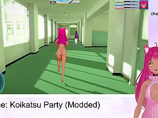 Vtuber Lewdneko Fucks Big Tits in Public Outdoor Creampie Party